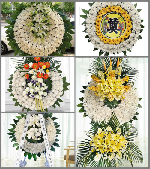 山东青岛黄岛区大村镇小河西村花圈速递